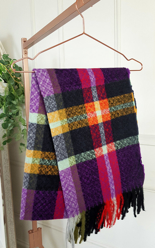 Harper Check Print Knitted Scarf Harper Check Print Knitted Scarf