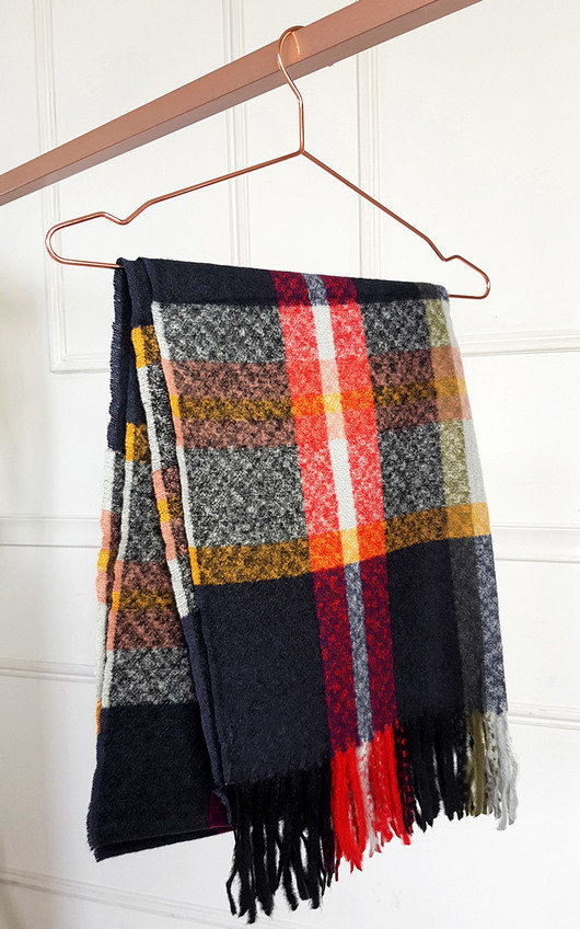 Harper Check Print Knitted Scarf Harper Check Print Knitted Scarf