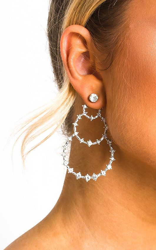 Heath Triple Circle Diamante Earrings Heath Triple Circle Diamante Earrings