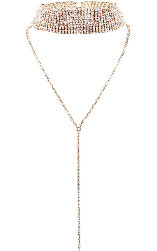 Hollie Embellished Two Layer Choker Necklace Hollie Embellished Two Layer Choker Necklace