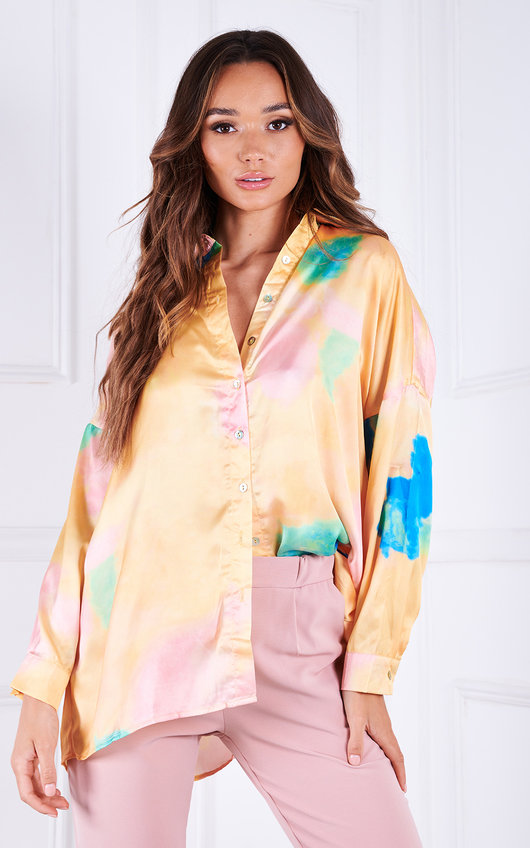 Imogen Printed Button Up Oversized Shirt Imogen Printed Button Up Oversized Shirt