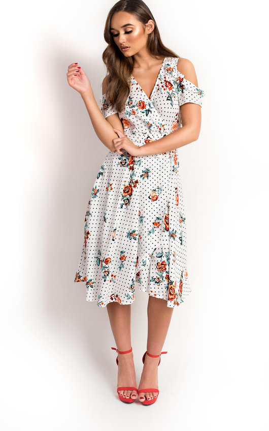 Isla Floral Wrap Midi Dress Isla Floral Wrap Midi Dress