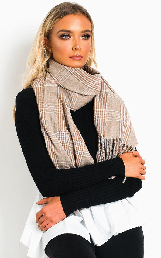 Izzie Check Print Scarf Izzie Check Print Scarf