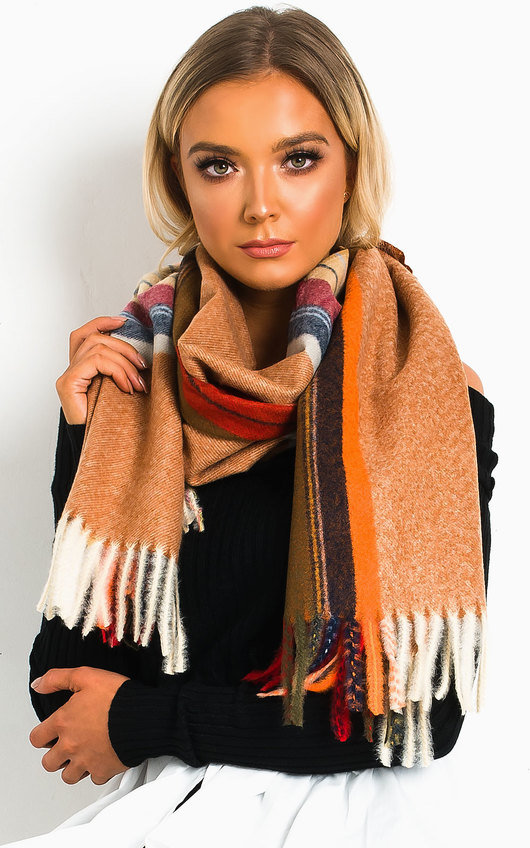 Jaq Striped Print Scarf Jaq Striped Print Scarf