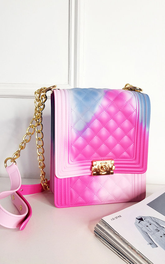Jenna Fold Over Clasp Bag with Chain Strap Jenna Fold Over Clasp Bag with Chain Strap