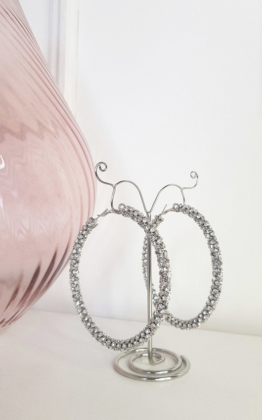 Kerri Diamante Hoop Earrings Kerri Diamante Hoop Earrings