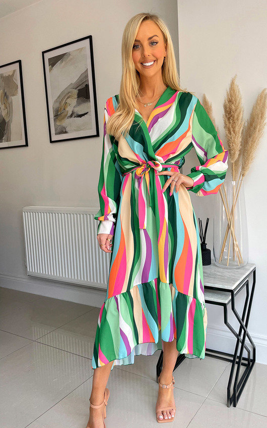midi colourful dress