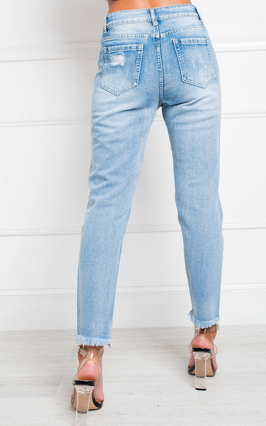 Lala Distressed Straight Leg Jeans Lala Distressed Straight Leg Jeans