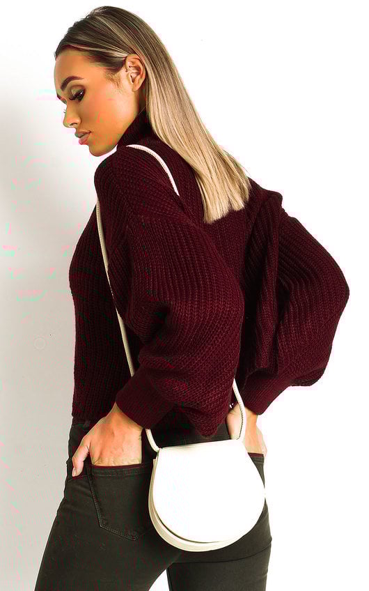 Lana Chunky Knit High Neck Cropped Jumper Lana Chunky Knit High Neck Cropped Jumper