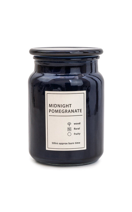 Large Glass Filled Wax Pot in Midnight Pomegranate Scent Large Glass Filled Wax Pot in Midnight Pomegranate Scent