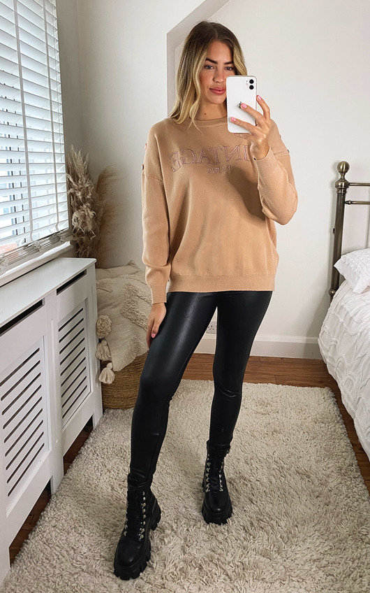 Larsa Printed Slogan Sweatshirt Larsa Printed Slogan Sweatshirt