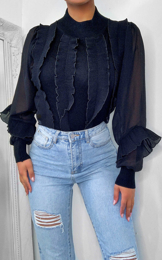 Lilli Ruffle Sheer Top Lilli Ruffle Sheer Top