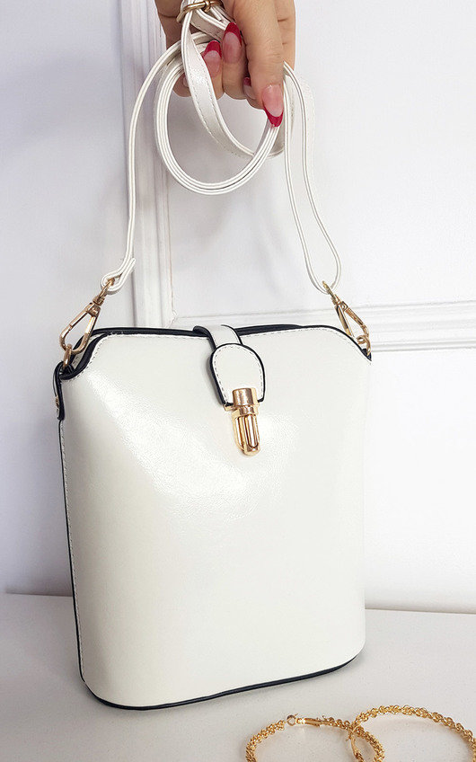 Lily Faux Leather Crossbody Bag with Gold Detail and Adjustable Strap Lily Faux Leather Crossbody Bag with Gold Detail and Adjustable Strap