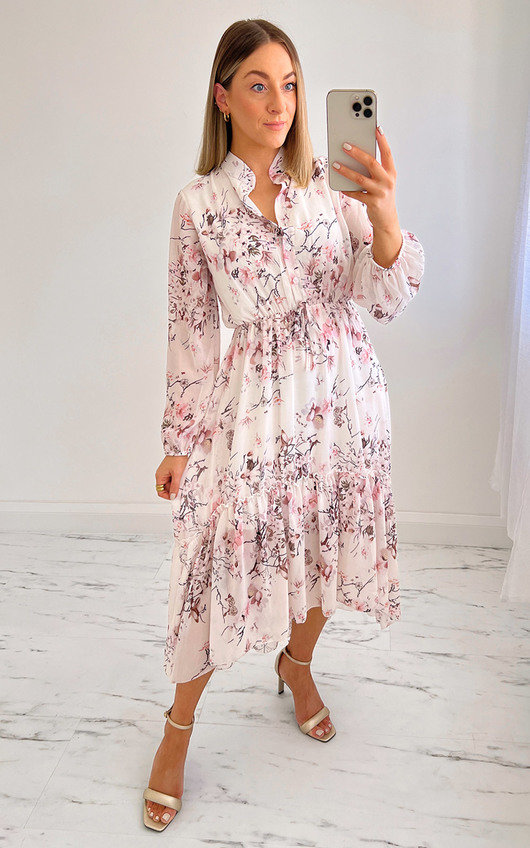 Lynn Button Up Printed Midi Dress Lynn Button Up Printed Midi Dress