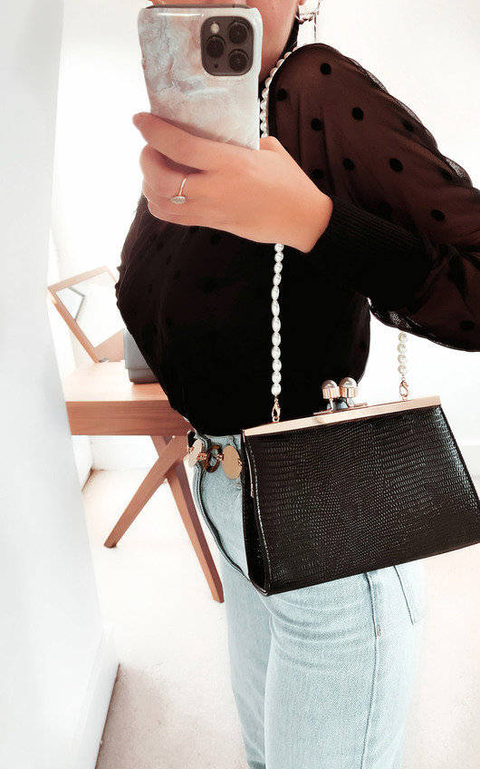 Maggie Croc Print Shoulder Bag Maggie Croc Print Shoulder Bag