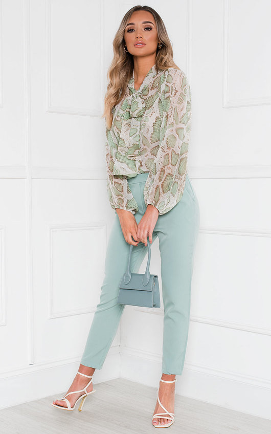 Marcella Tie Neck Shirt Top Marcella Tie Neck Shirt Top