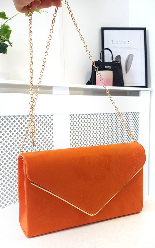 Marley Faux Suede Envelope Clutch Bag