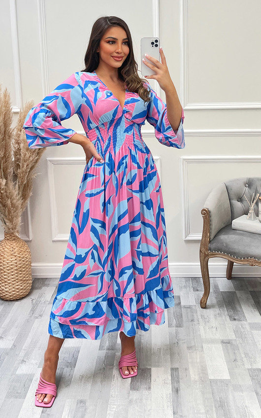 Mila Printed  Maxi Dress