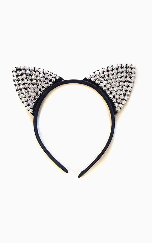 Mimi Diamante Embellished Cat Ears Headband Mimi Diamante Embellished Cat Ears Headband