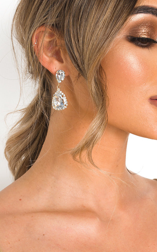 Minnie Diamante Drop Earrings Minnie Diamante Drop Earrings