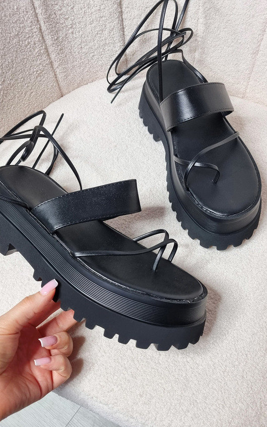 Morgan Faux Leather Strappy Lace Up Sandals Morgan Faux Leather Strappy Lace Up Sandals