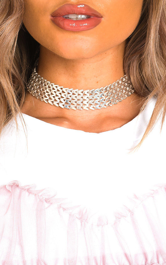 Natalie Silver Zigzag Choker Natalie Silver Zigzag Choker