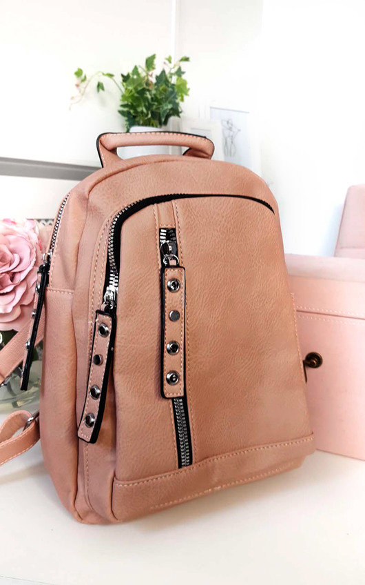 Download Naya Faux Leather Backpack Bag in Pink | ikrush