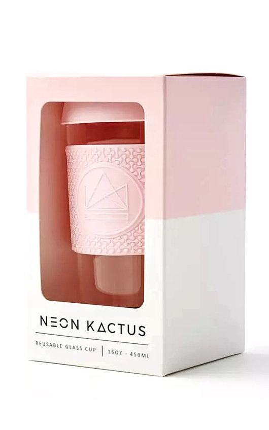 Neon Kactus Reusable Glass Cup Neon Kactus Reusable Glass Cup