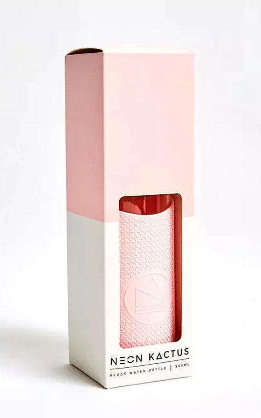 Neon Kactus Reusable Glass Water Bottle Neon Kactus Reusable Glass Water Bottle