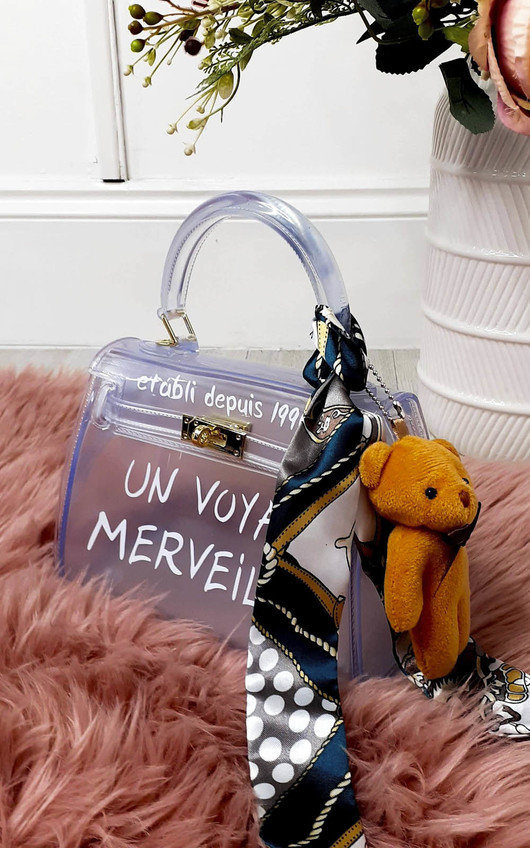 Niena Clear Slogan Handbag Niena Clear Slogan Handbag