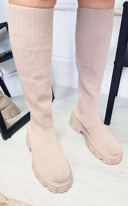 Orla Knee High Chunky Sock Boots Orla Knee High Chunky Sock Boots