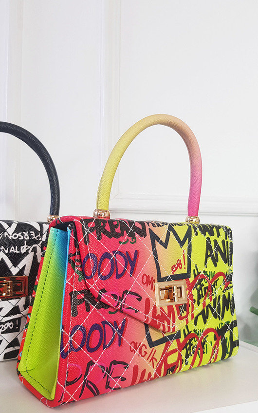 Phoebe Graffiti Print Handbag Phoebe Graffiti Print Handbag