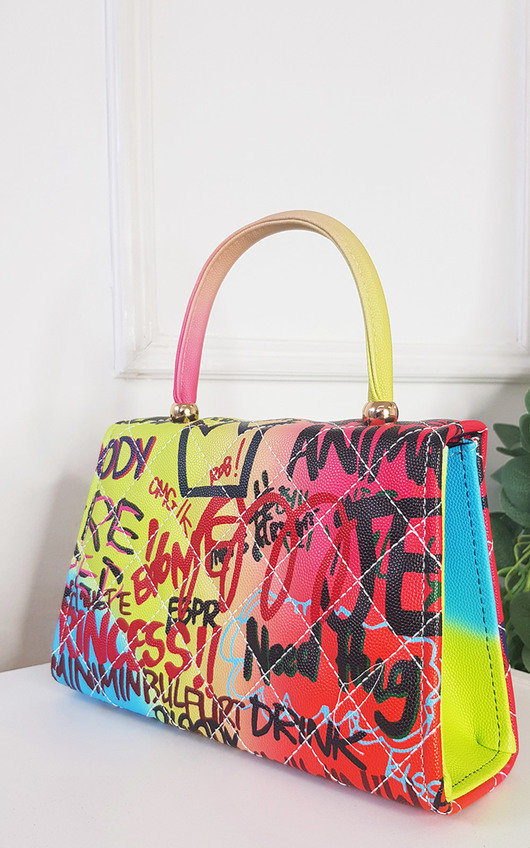 Phoebe Graffiti Print Handbag Phoebe Graffiti Print Handbag