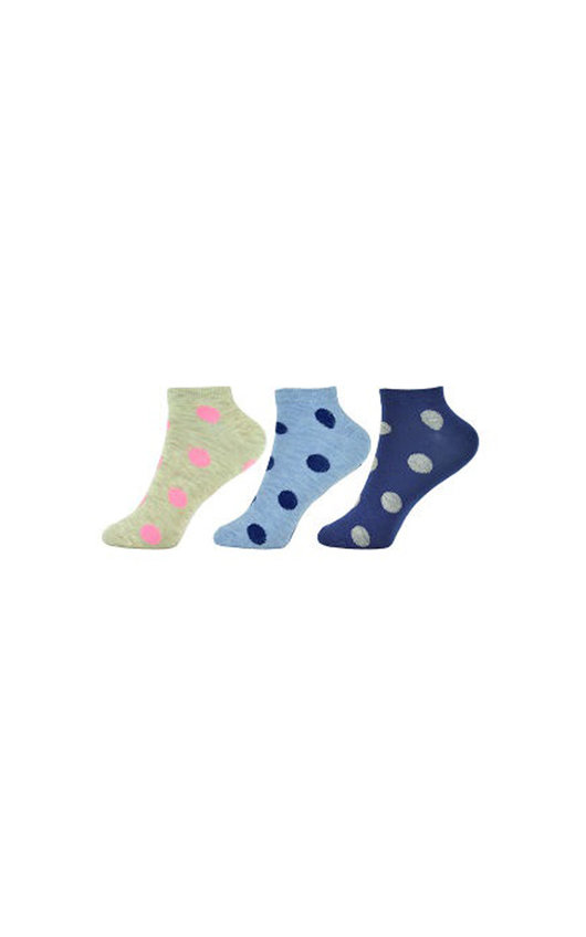 Polka Dot Printed Ankle Socks Multi Pack