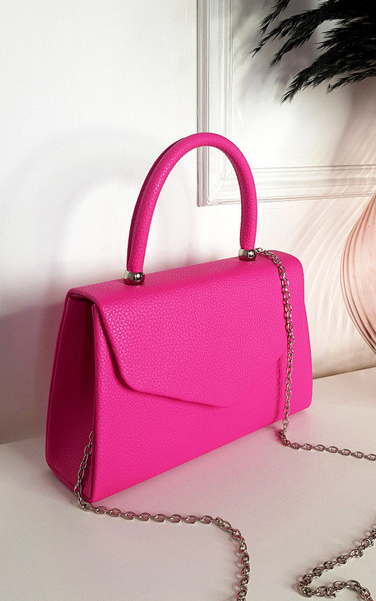 Rochelle Faux Leather Envelope Bag with Chain Strap Rochelle Faux Leather Envelope Bag with Chain Strap