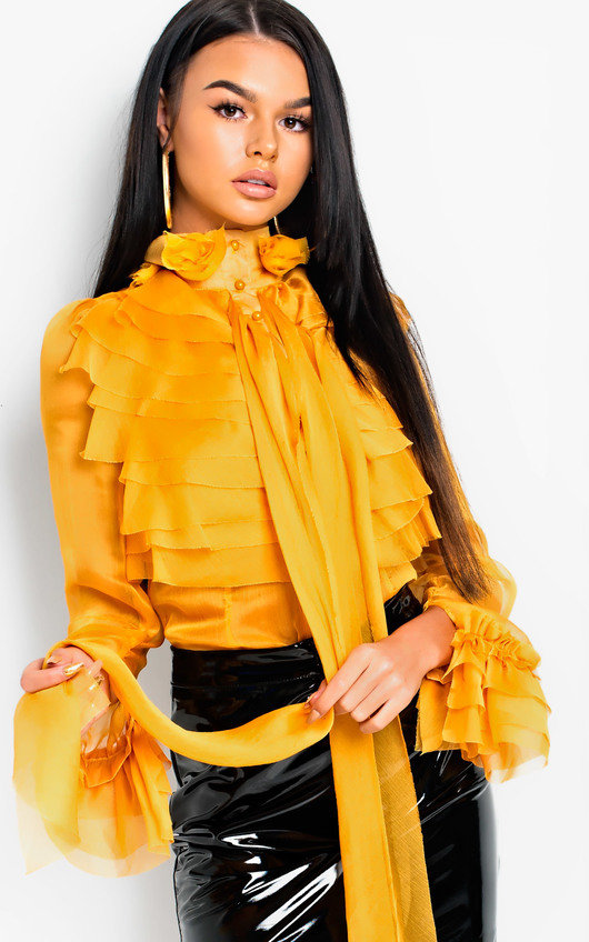 Roisin Ruffle Tie Neck Blouse Roisin Ruffle Tie Neck Blouse
