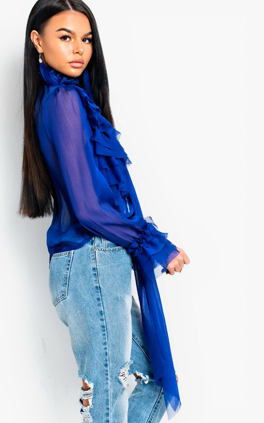Roisin Ruffle Tie Neck Blouse Roisin Ruffle Tie Neck Blouse