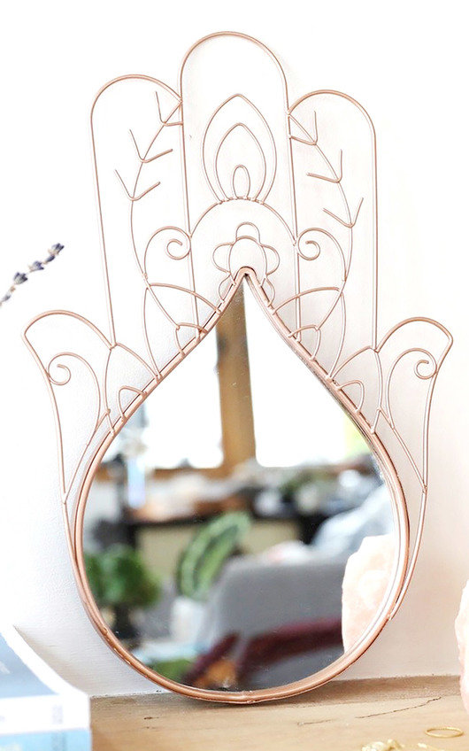 Rose Gold Hand Wall Mirror Rose Gold Hand Wall Mirror