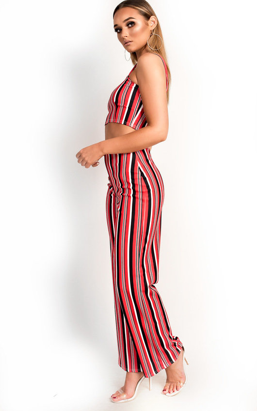 Ruby Stripe Crop Top Co-Ord Ruby Stripe Crop Top Co-Ord