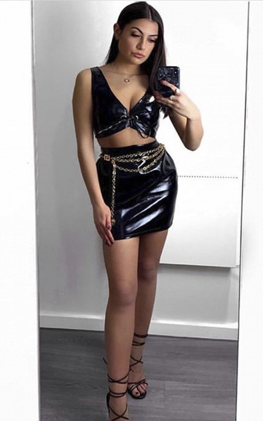 Sammie Patent Tie Detail Co-ord Sammie Patent Tie Detail Co-ord