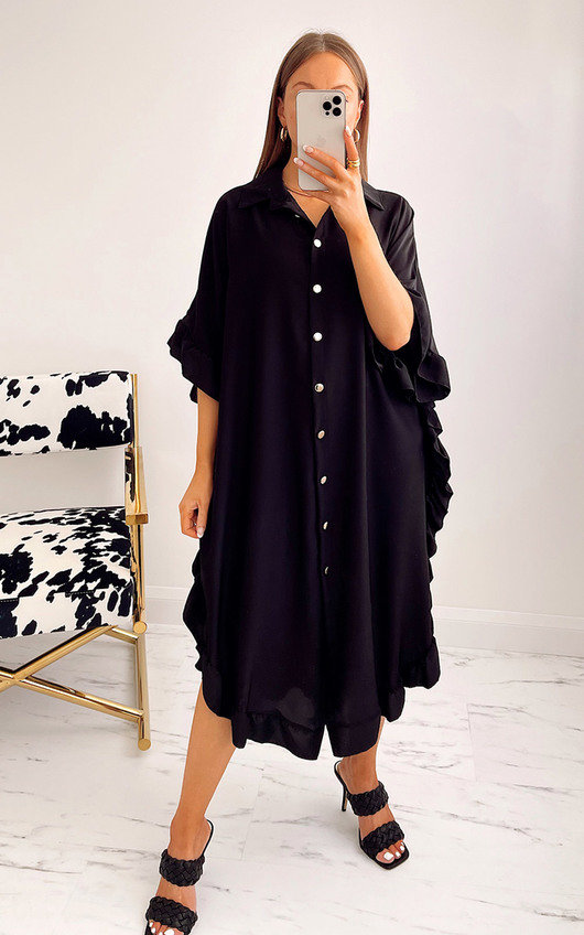 Shaya Ruffled Maxi Shirt Dress Shaya Ruffled Maxi Shirt Dress
