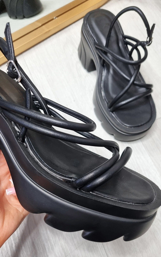Sienna Faux Leather Extreme Platform Sandals Sienna Faux Leather Extreme Platform Sandals