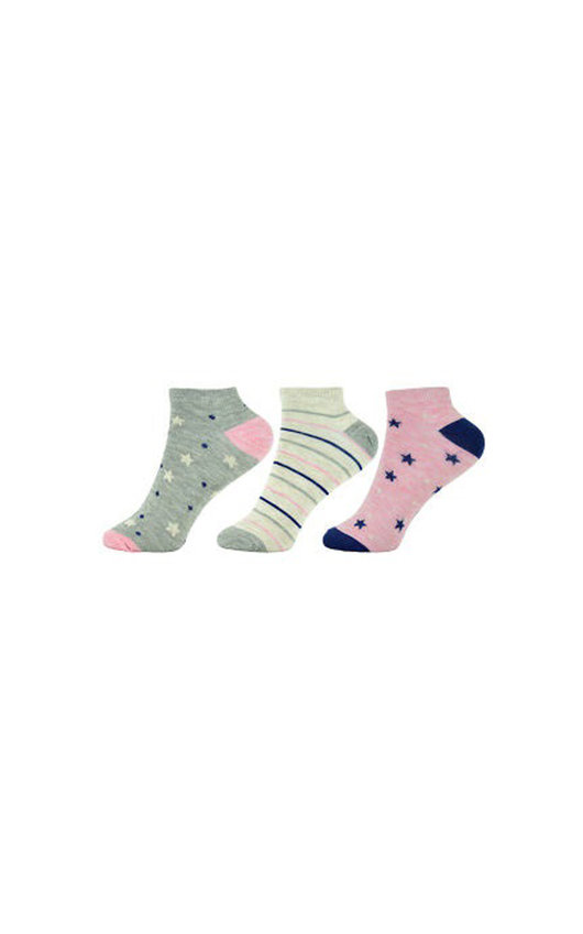 Spots and Stripes Printed Ankle Socks Multi Pack