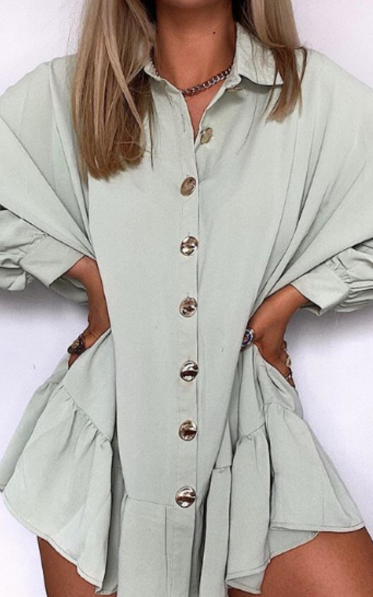 Tanya Oversized Frill Shirt Dress Tanya Oversized Frill Shirt Dress