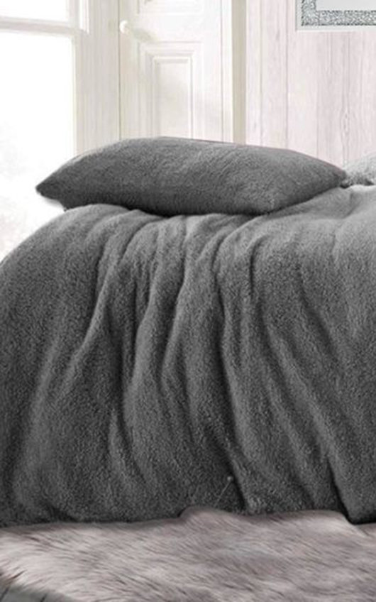 Teddy Fleece Double Pillow and Duvet Set Teddy Fleece Double Pillow and Duvet Set