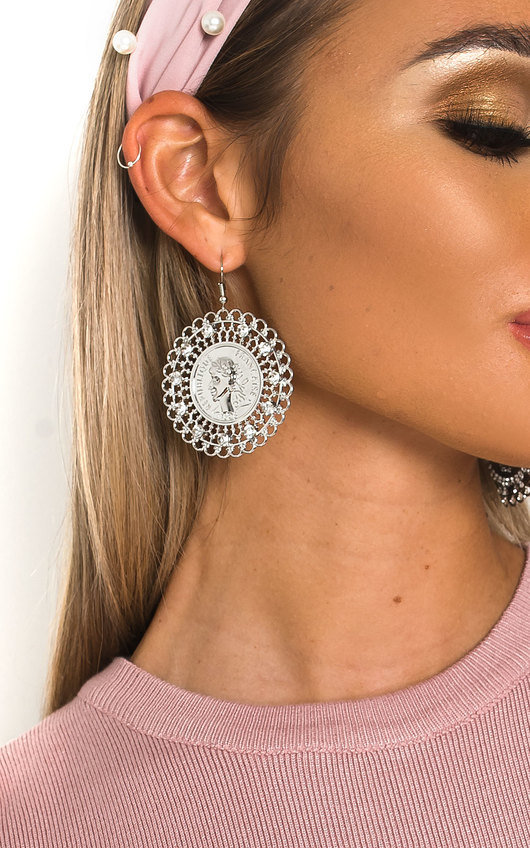 Tessa Statement Coin Drop Earrings Tessa Statement Coin Drop Earrings