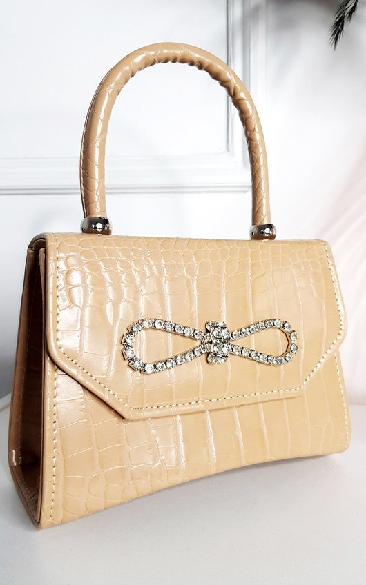 Thea Fold Over Bag with Embellished Detail Thea Fold Over Bag with Embellished Detail