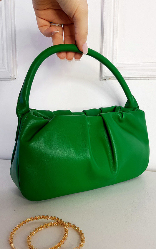 Veronica Faux Leather Shoulder Bag with Chain Detail Veronica Faux Leather Shoulder Bag with Chain Detail