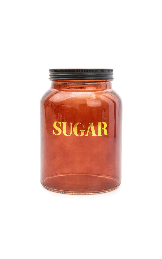 Vintage Amber Gold Glass Sugar Storage Jar Vintage Amber Gold Glass Sugar Storage Jar