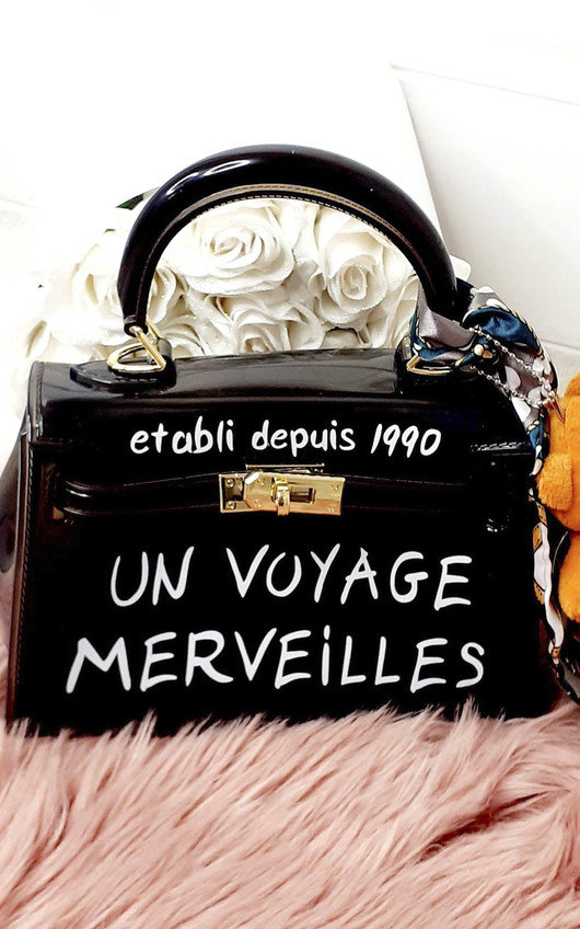 Xanthe Clear Slogan Handbag Xanthe Clear Slogan Handbag
